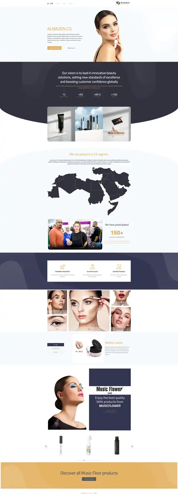 Almazen Cosmetics Website
